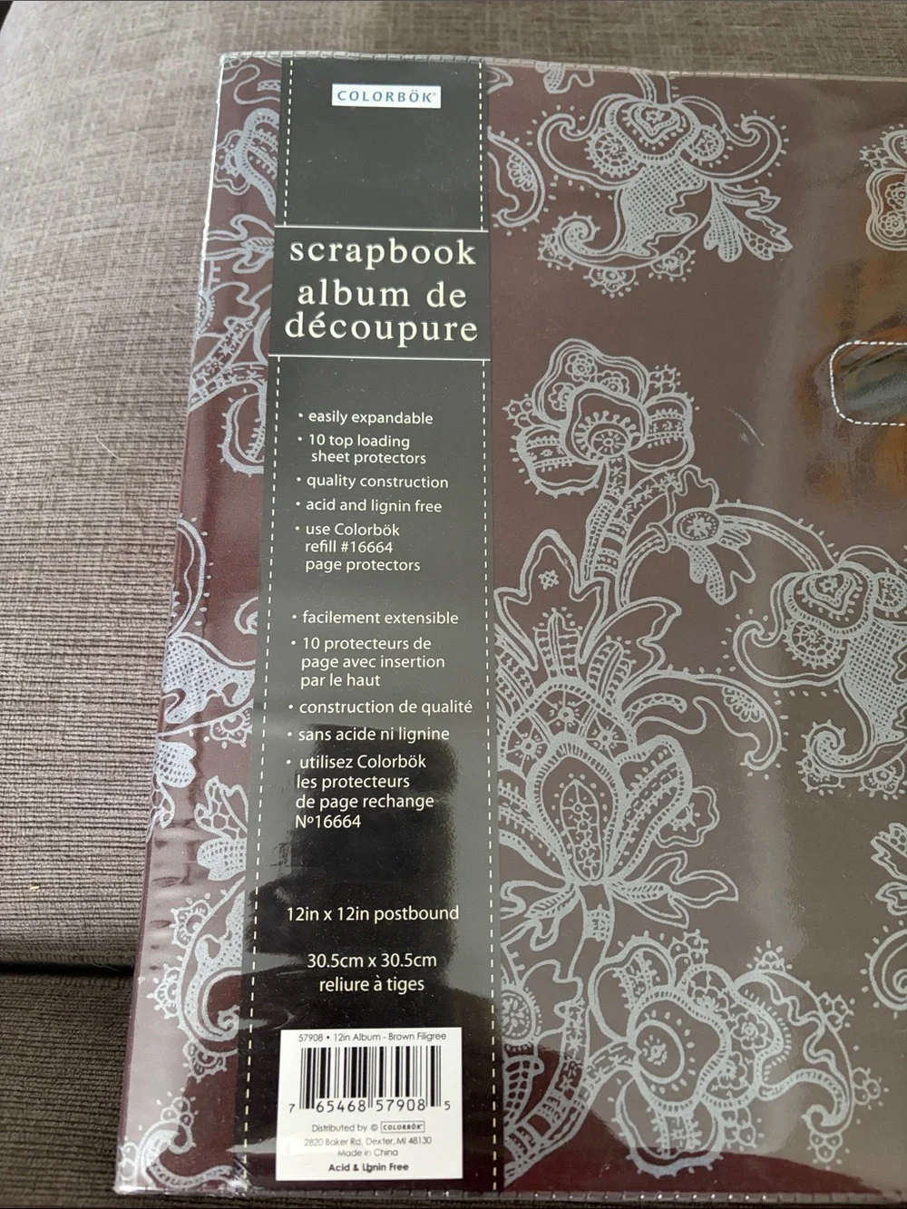 Colorbok Brown Floral Scrapbook Album